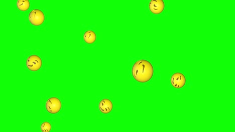 Smirk-3D-Emojis-Falling-Green-Screen